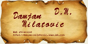 Damjan Milatović vizit kartica